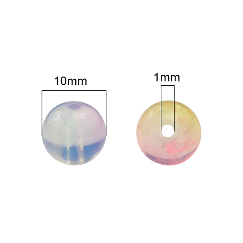60 Pcs 10mm Czech Crystal Glass Beads for Jewelry Making