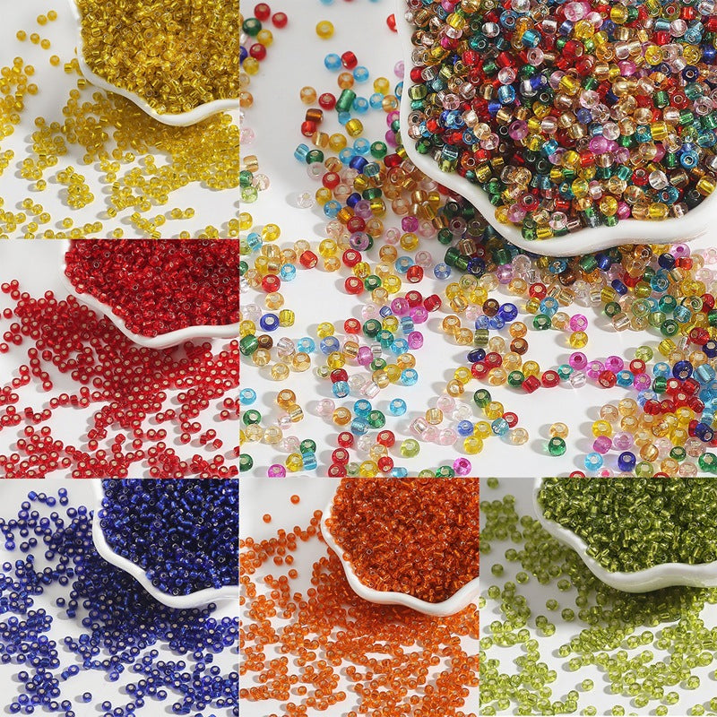 2mm 3mm 4mm Glass Seed Beads for Jewelry Making, 450g Pack Tiny Beads Set for Bracelets Making, DIY, Art and Craft