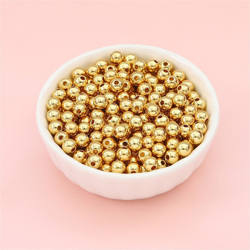 50Pcs 100 Pcs Crimp Beads Positioning Beads Mini Spacer Beads for Jewelry Bracelet Making Silver & Gold