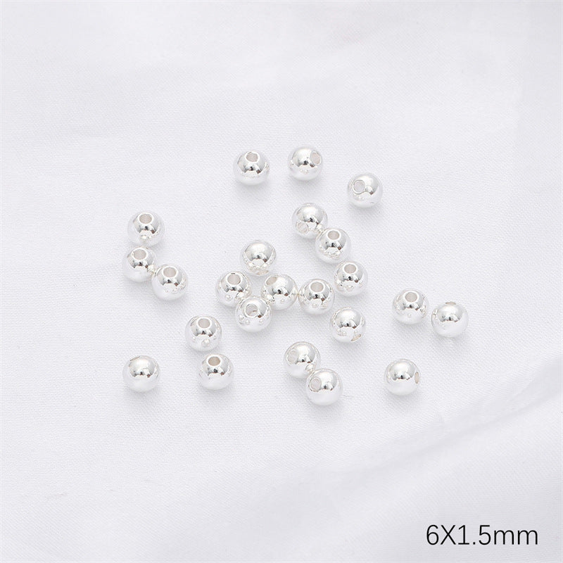 50Pcs 100 Pcs Crimp Beads Positioning Beads Mini Spacer Beads for Jewelry Bracelet Making Silver & Gold