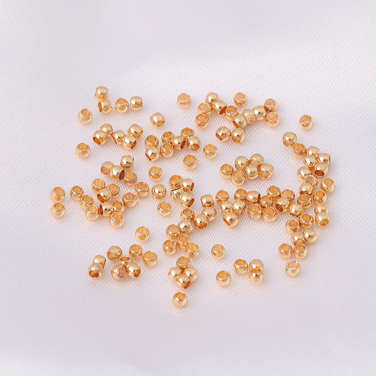 50Pcs 100 Pcs Crimp Beads Positioning Beads Mini Spacer Beads for Jewelry Bracelet Making Silver & Gold