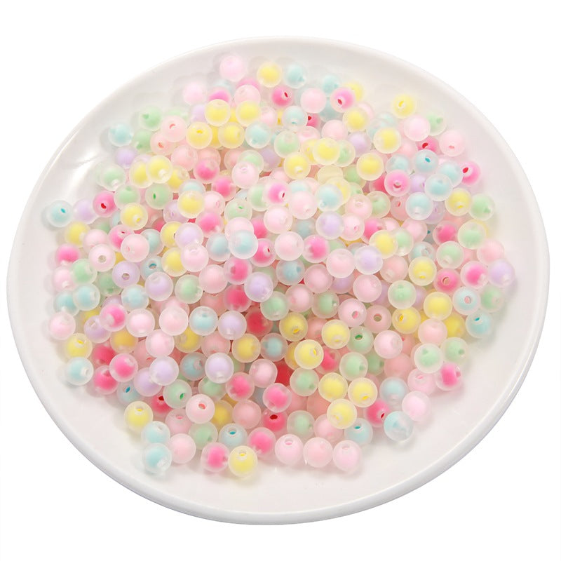 8mm Acrylic Round Beads, Colorful Assorted Plastic Pastel Beads Circle Shape Cute Loose Beads Bulk for Bracelets Jewelry Making DIY Crafts Necklace