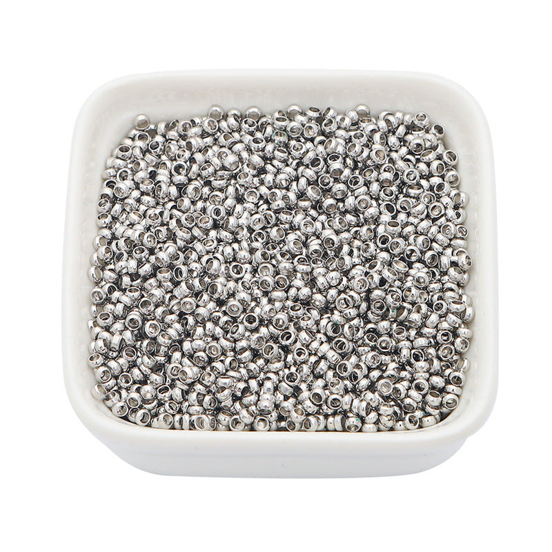 200pcs Crimp Beads Positioning Beads Mini Spacer Beads for Jewelry Bracelet Making Silver & Gold