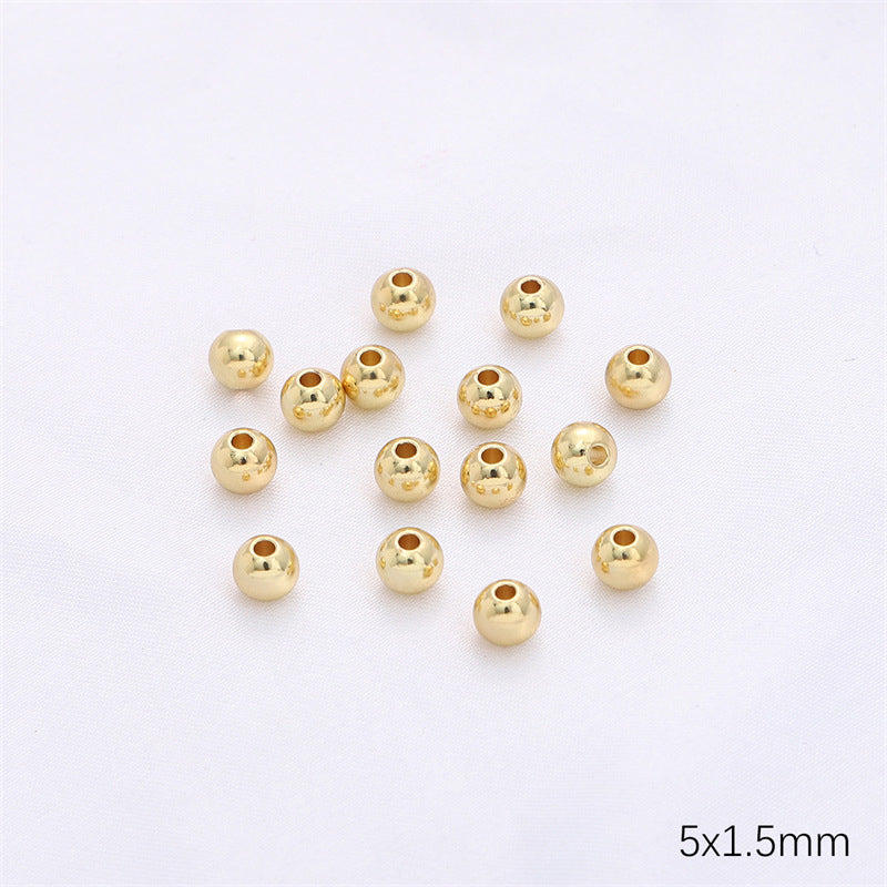 50Pcs 100 Pcs Crimp Beads Positioning Beads Mini Spacer Beads for Jewelry Bracelet Making Silver & Gold