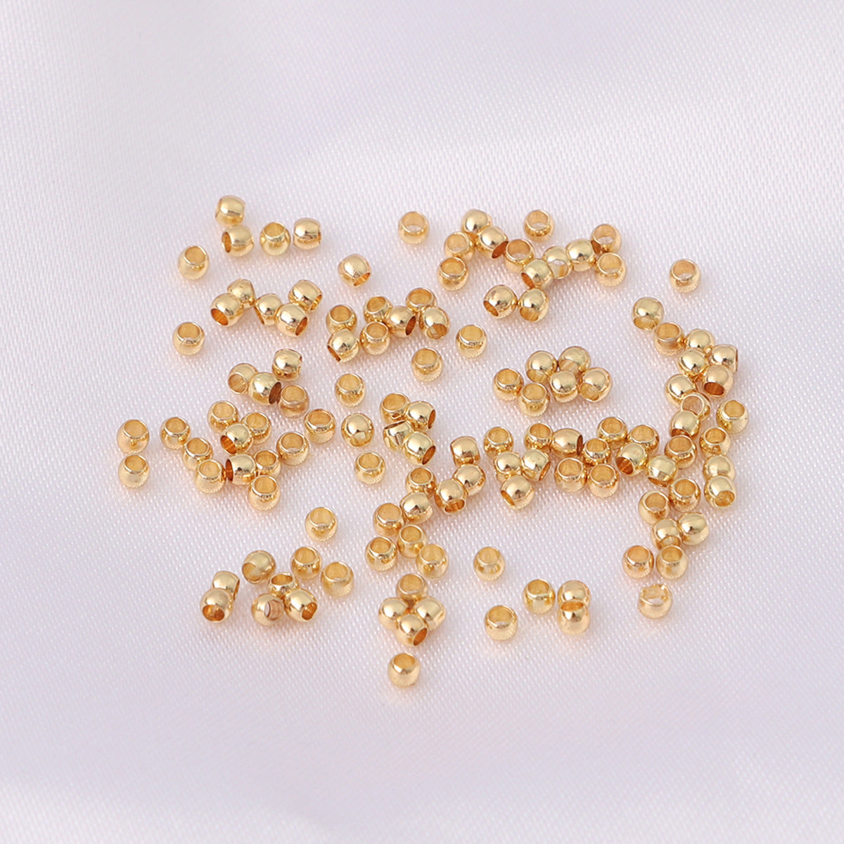 50Pcs 100 Pcs Crimp Beads Positioning Beads Mini Spacer Beads for Jewelry Bracelet Making Silver & Gold