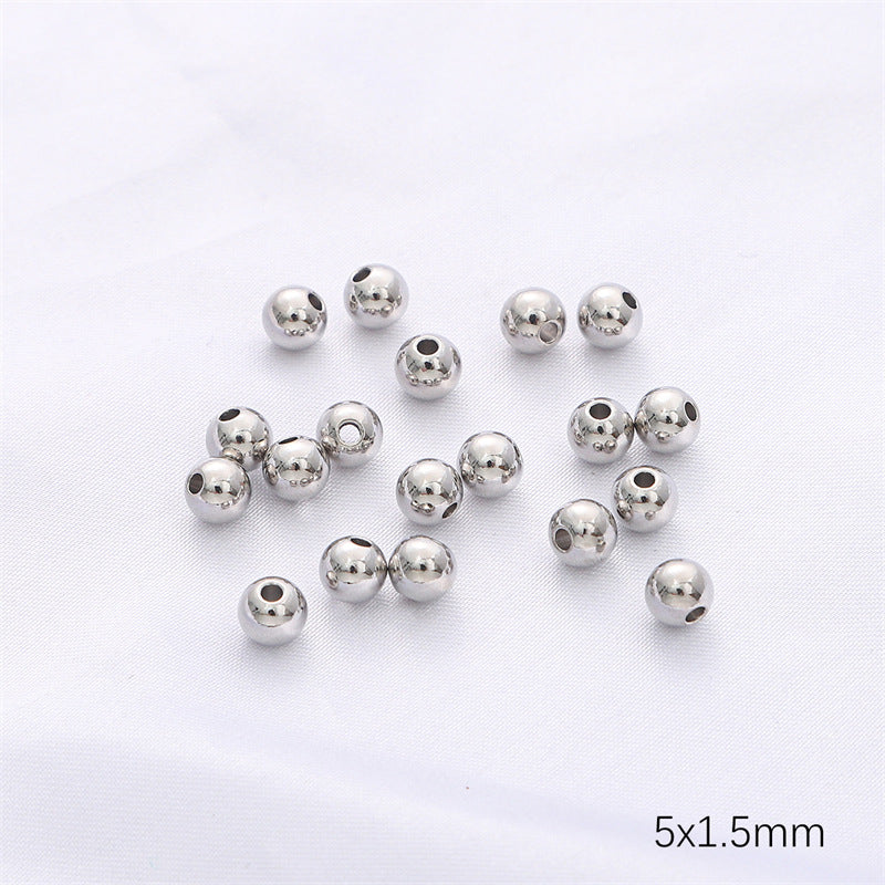 50Pcs 100 Pcs Crimp Beads Positioning Beads Mini Spacer Beads for Jewelry Bracelet Making Silver & Gold