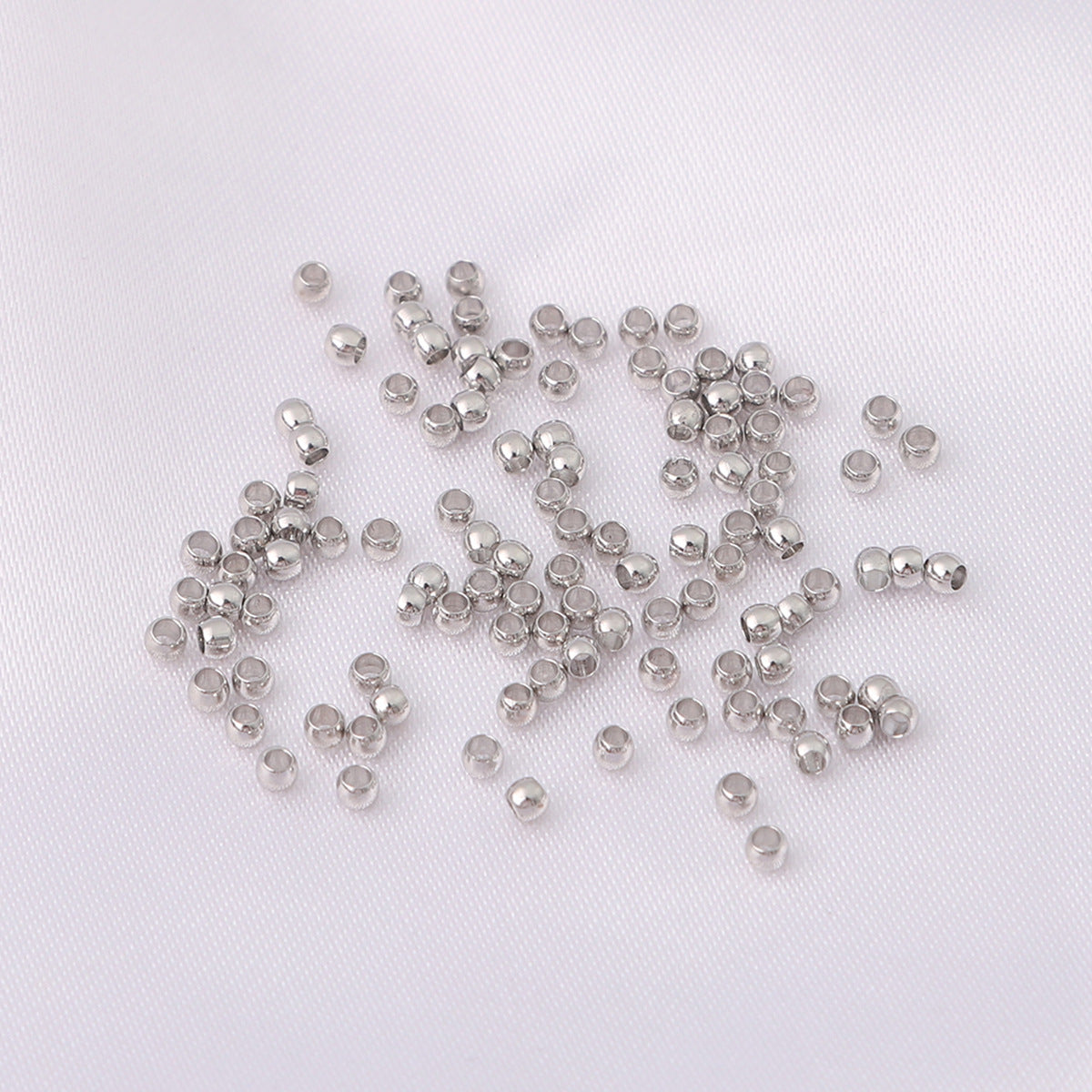 50Pcs 100 Pcs Crimp Beads Positioning Beads Mini Spacer Beads for Jewelry Bracelet Making Silver & Gold